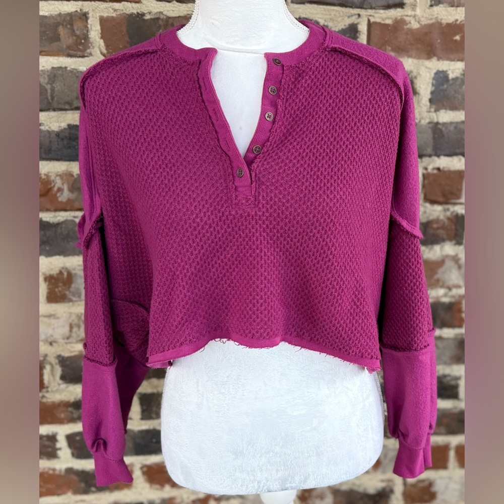🦋 Out From Under Button-Up Cropped Sweater